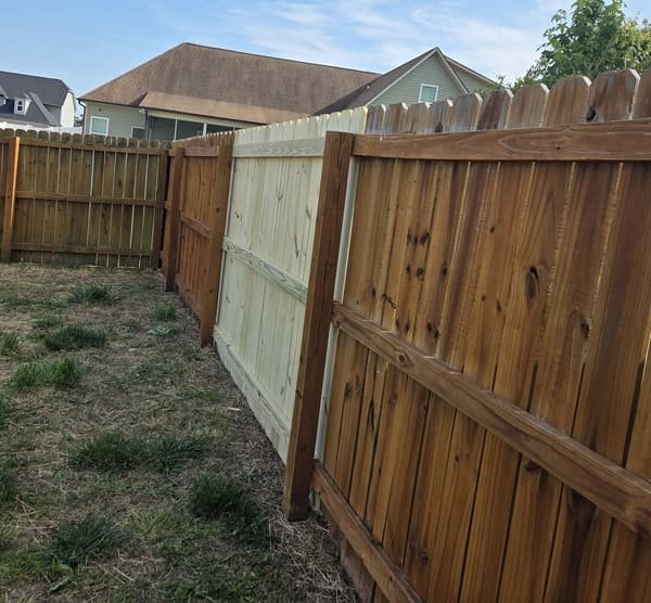 wood fence section replacement in Clayton NC
